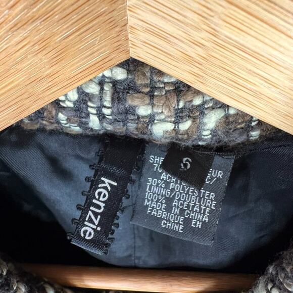 Kenzie Brown Tweed Blazer Jacket 6 - Picture 6 of 12